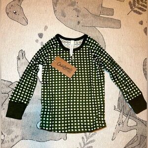Green Checkered Kids Shirt